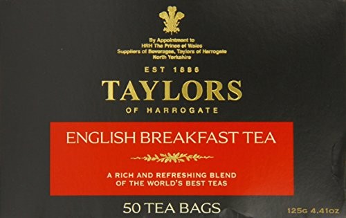 Taylors of Harrogate English Breakfast Tea, 50 Count Tea Bags, 4.41oz