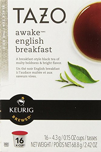 Tazo Awake English Breakfast Tea Keurig K-Cups, 16 Count