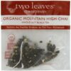 Two Leaves Tea Company Organic Mountain High Chai Black Tea, 100-Count