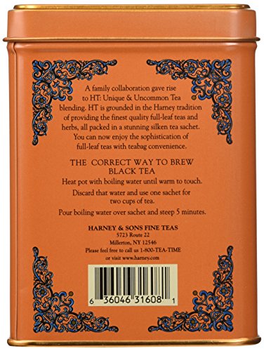 Harney and Sons Hot Cinnamon Sunset, Flavored Black 20 Sachets per Tin