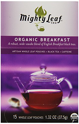 Mighty Leaf Tea, Organic Breakfast, Whole Leaf Pouches, 1.32 Ounce, 15 Count