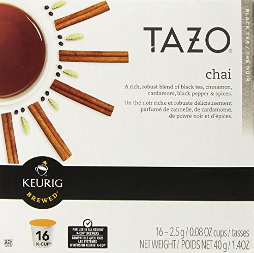 Starbucks Tazo Chai Black Tea Keurig Brewed 16 K-cup