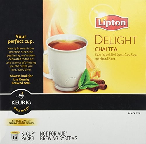 Lipton Delight Chai Tea K-Cup Packs, 16 count