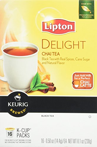 Lipton Delight Chai Tea K-Cup Packs, 16 count