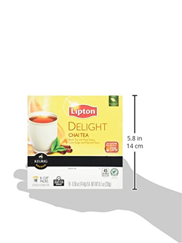 Lipton Delight Chai Tea K-Cup Packs, 16 count