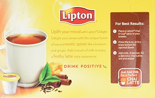 Lipton Delight Chai Tea K-Cup Packs, 16 count