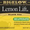 Bigelow Decaffeinated Lemon Lift Tea, 20-Count Boxes (Pack of 6)