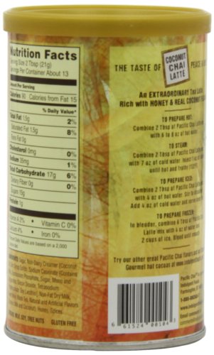 Pacific Chai Tea, Coconut Chai Latte, 10-Ounce Cans (Pack of 6)