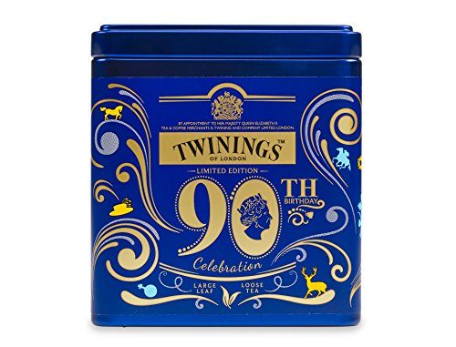 Twinings Her Majesty Queen’s 90th Birthday Celebration Limited Edition Collector’s Tea Tin, Black Tea Blend, 100g