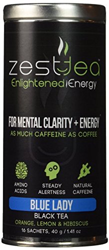 Energy Tea – High Caffeine Blue Lady Black Tea – 150 Mg Of Caffeine Per Bag