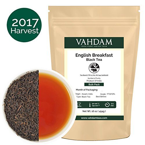 Original English Breakfast Tea Leaves (200+ Cups) Strong, Rich & Flavoury, 2017 Harvest, Sourced Direct from Plantations in India, 16-ounce Bag