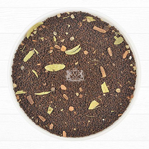 India’s Original Masala Chai Tea Leaves – Ancient Indian House Recipe – 2016 Harvest Assam CTC Black Tea blended with Cardamom, Cinnamon, Black Peppercorns & Cloves – from India, 3.53oz