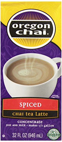 Oregon Chai Spiced Chai Tea Latte Concentrate, 32 Ounce (Pack of 6)