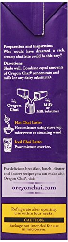 Oregon Chai Spiced Chai Tea Latte Concentrate, 32 Ounce (Pack of 6)