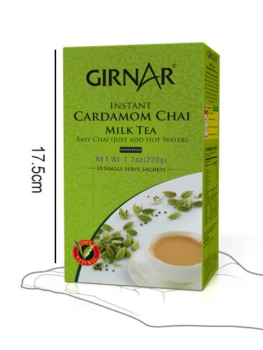 Girnar Instant Chai Premix With Cardamom, 10 Sachet Pack